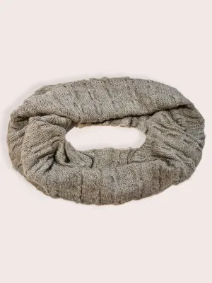 Amayi Alpaca - Cable Infinity Scarf Grey