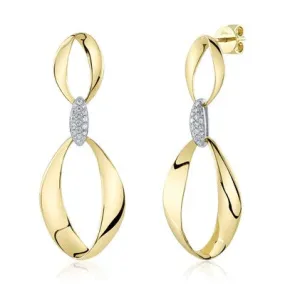 0.20CT DIAMOND MOBIUS EARRING