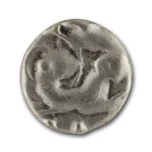 1 1/8" Ingot Silver Metal Button