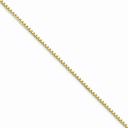 10K Yellow Gold Box Chain Anklet