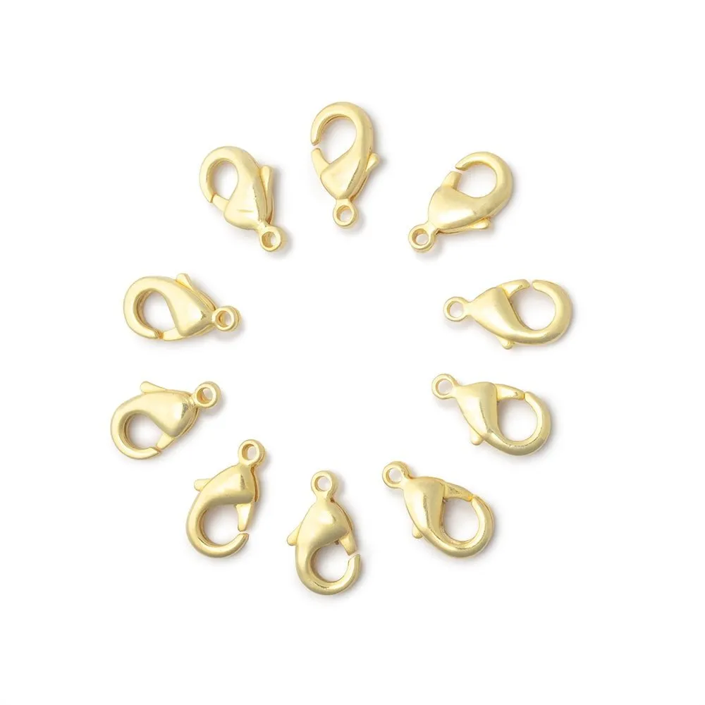 10mm Shiny Lobster Clasp Set of 10 Pieces