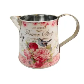 11.5 cm Metal Round Jug with Handle Flower Shop Design