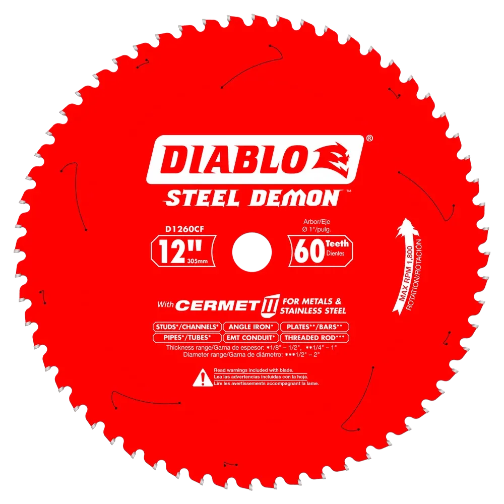 12 in. x 60 Tooth Cermet II Saw Blade for Metals and Stainless Steel - 4 per Order