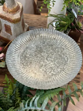 13" Silver Metal Tray