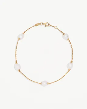 18k Gold Vermeil Harmony Pearl Anklet