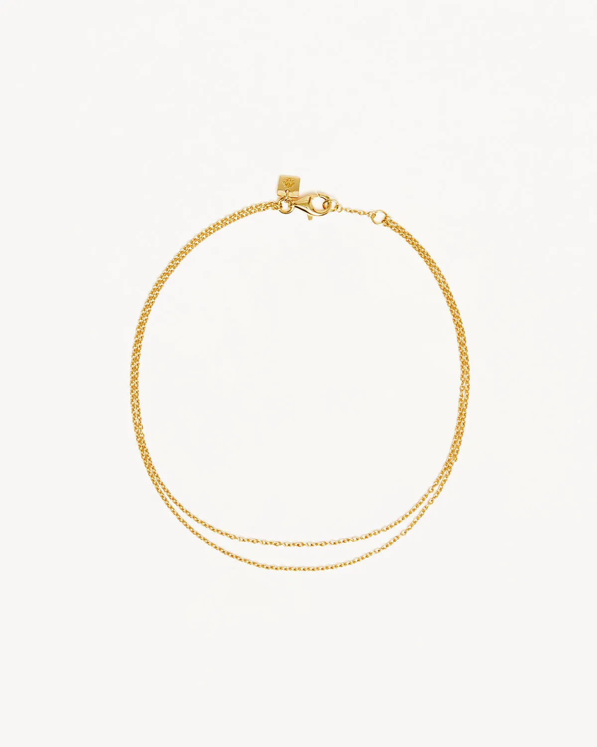 18k Gold Vermeil Purity Double Chain Anklet