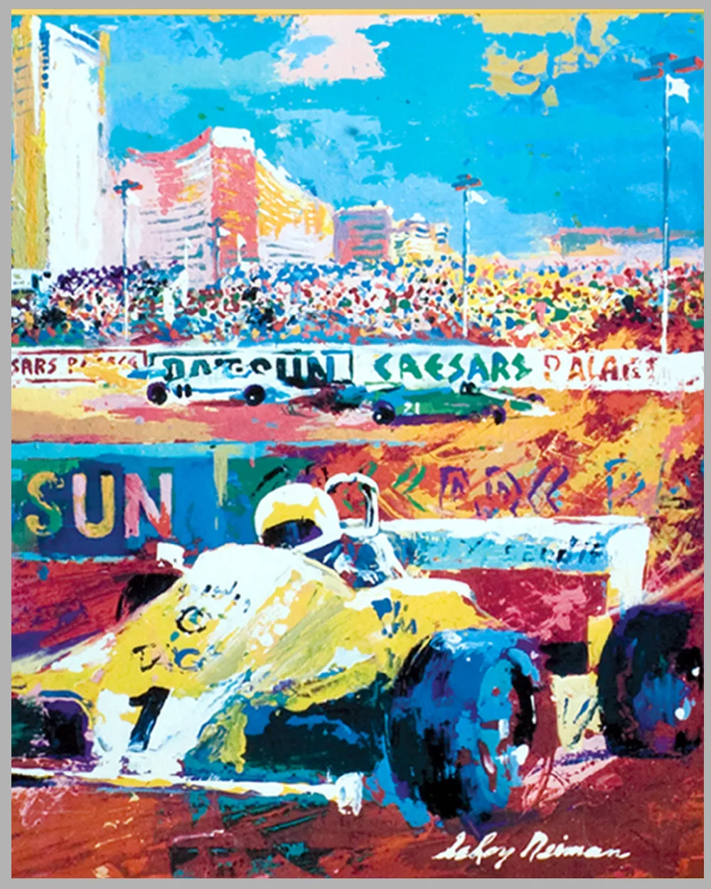 1982 Caesars Palace Grand Prix of Las Vegas original poster by LeRoy Neiman