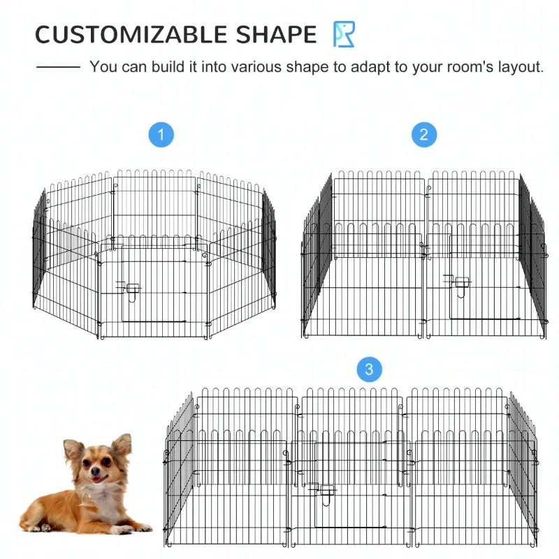 24" 8 Panel Metal Octagon Pet Playpen