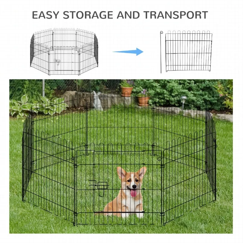 24" 8 Panel Metal Octagon Pet Playpen