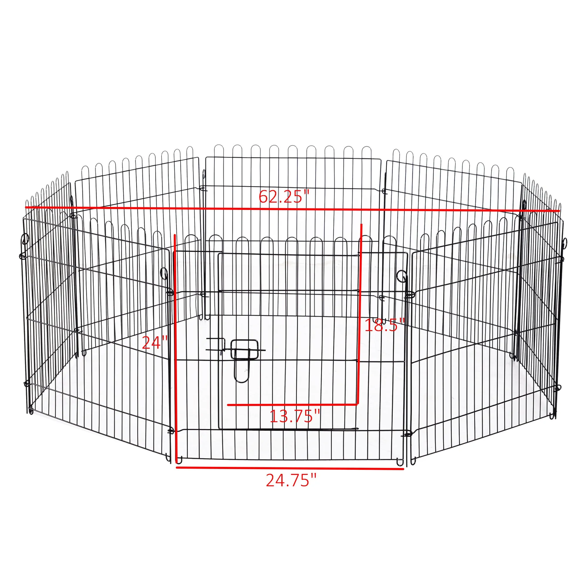 24" 8 Panel Metal Octagon Pet Playpen