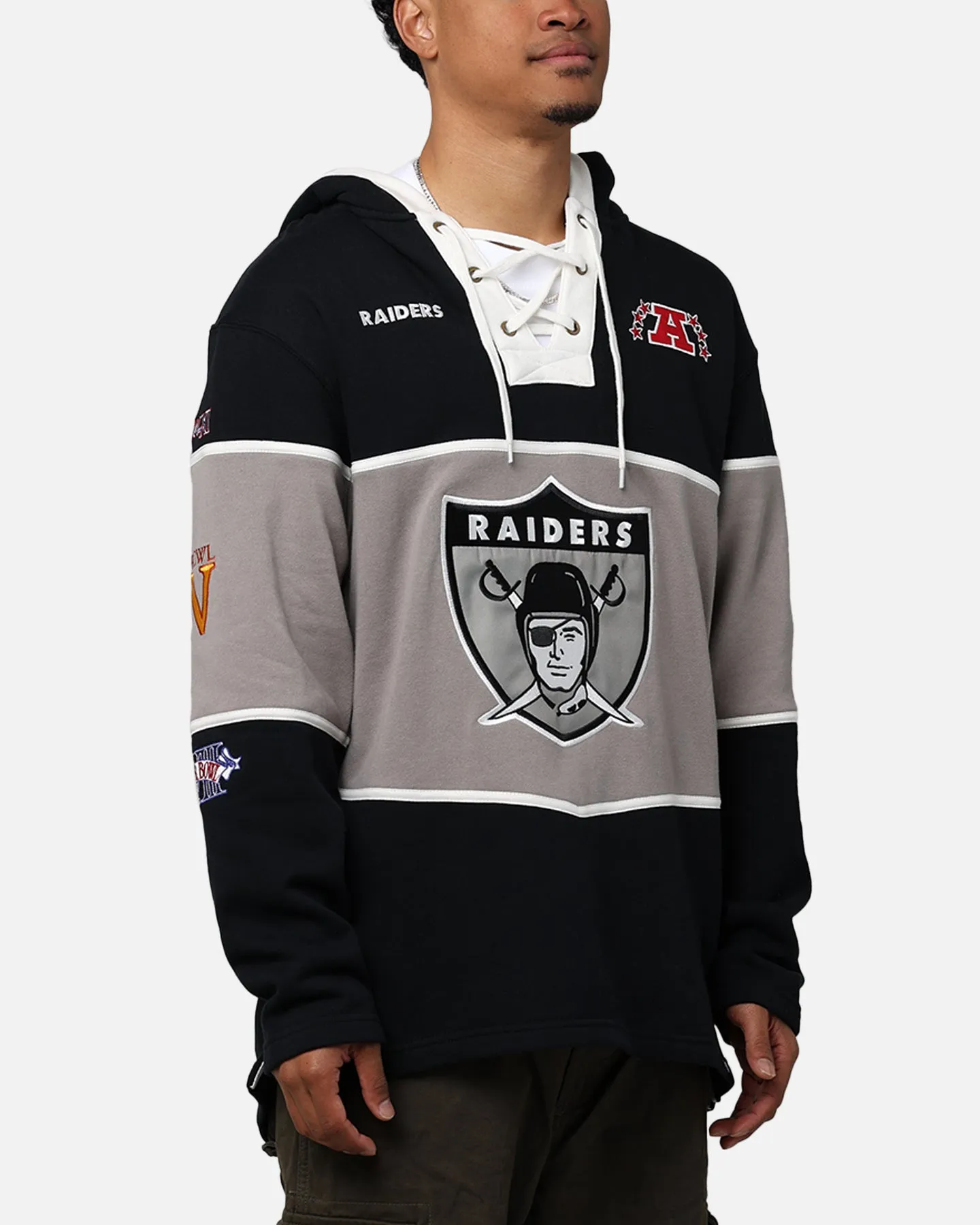 47 Brand Las Vegas Raiders Super Bowl Gridiron Lacer Hoodie Jet Black