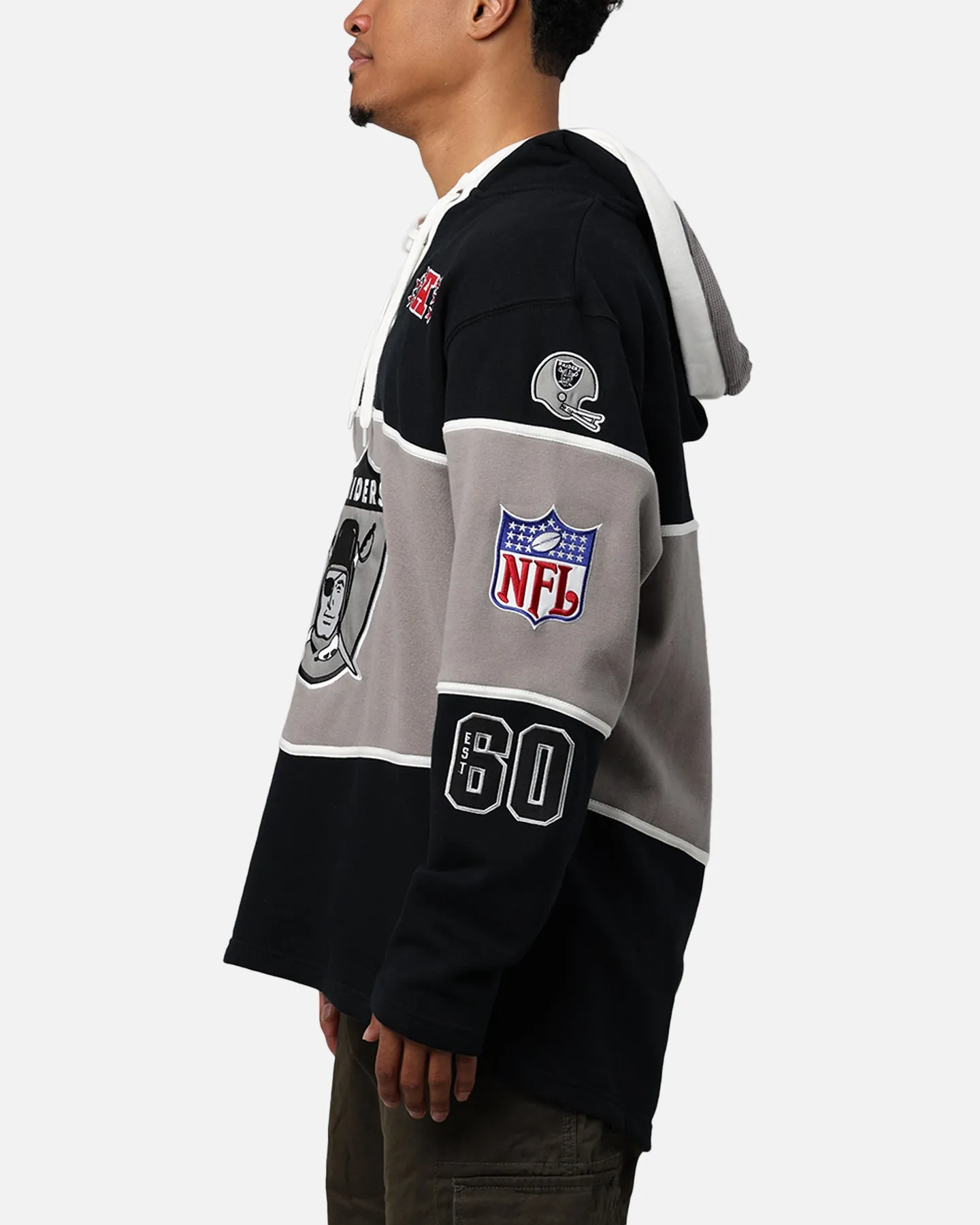 47 Brand Las Vegas Raiders Super Bowl Gridiron Lacer Hoodie Jet Black