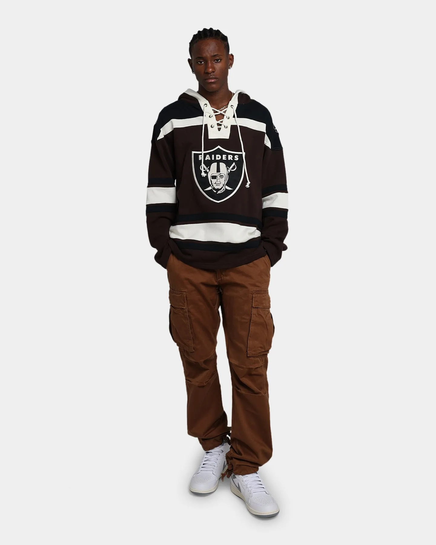 47 Brand Las Vegas Raiders Superior Lacer Hoodie Brown