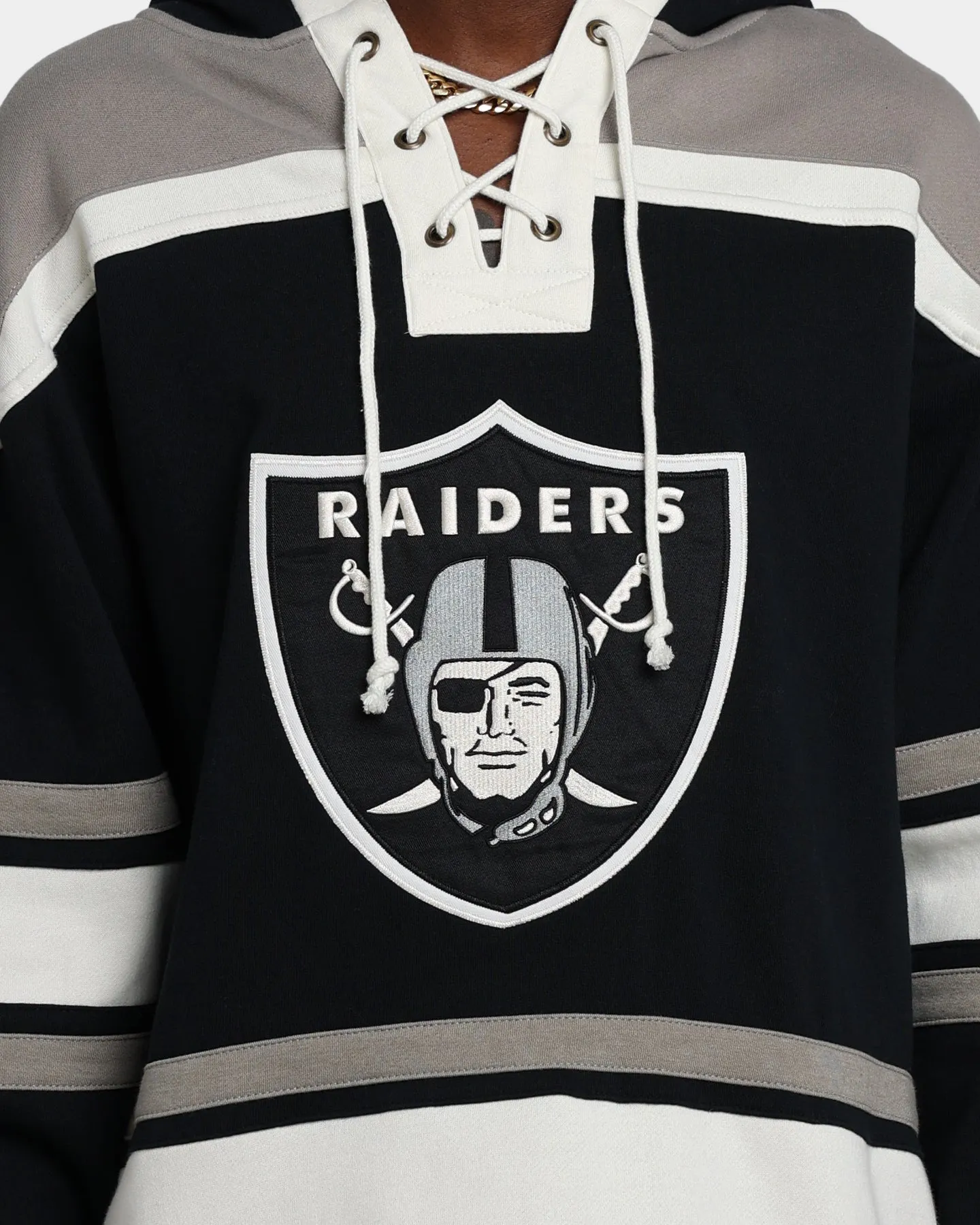 47 Brand Las Vegas Raiders Superior Lacer Hoodie Jet Black/Grey