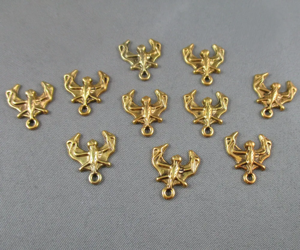 50% OFF! Bats Charms Gold Tone 14pcs (1406)