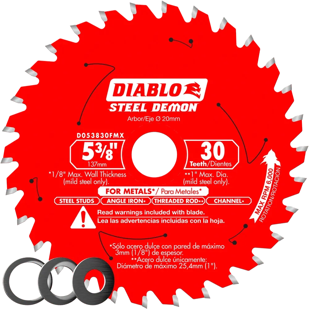 5‑3/8 in. x 30 Tooth Carbide-Tipped Saw Blade for Metal - 10 per Order