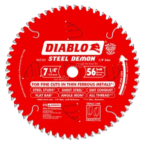 7-1/4 in. x 56 Tooth Carbide-Tipped Saw Blade for Metal - 8 per Order