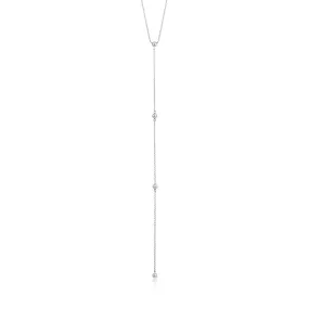 Ania Haie Modern Beaded Y Necklace - Silver