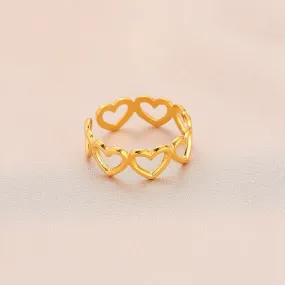 Anillo unitalla ajustable corazones