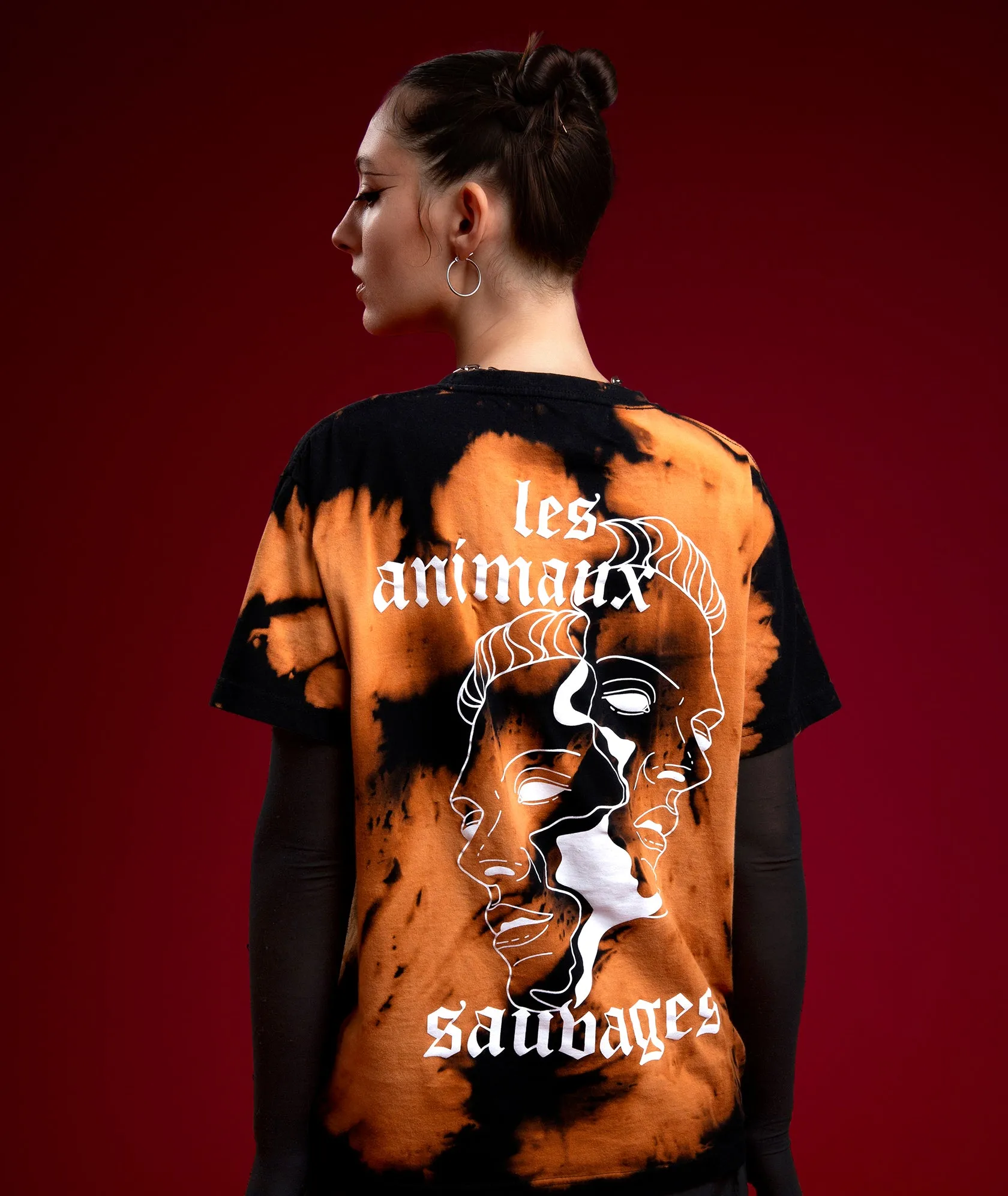 ANIMAUX SAUVAGES FACES T-SHIRT - ACID BLEACH