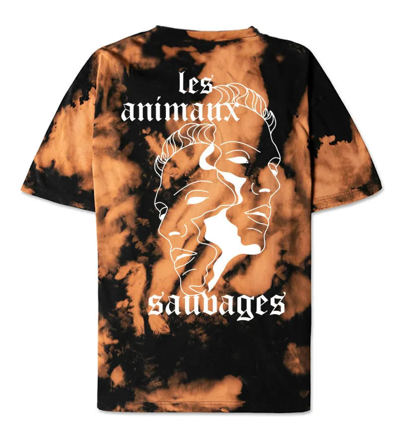 ANIMAUX SAUVAGES FACES T-SHIRT - ACID BLEACH