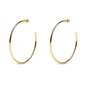 Ankara Gold Hoop Earrings