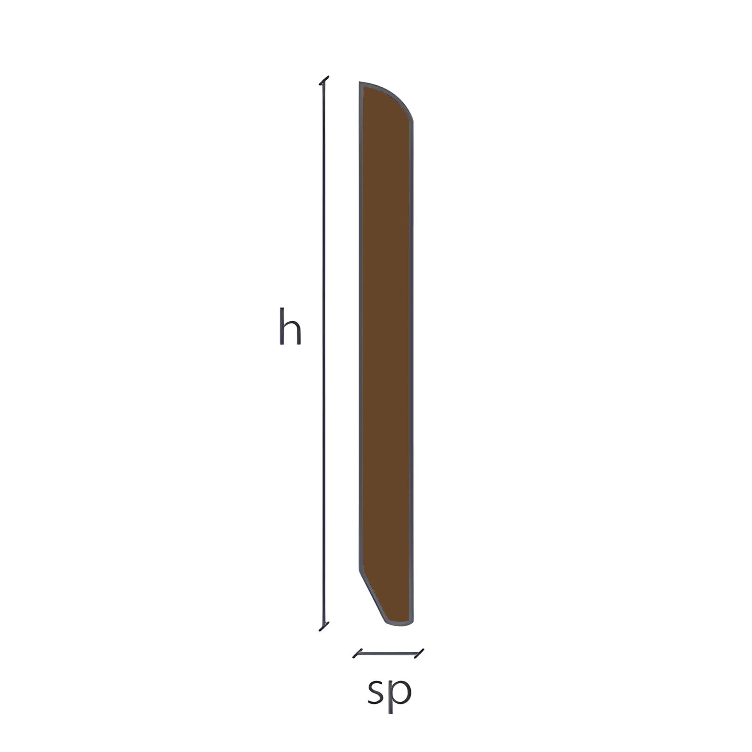 Battiscopa in legno impiallacciato 80X13mm finiture particolari (spazzolato, decapato, cera ecc.)