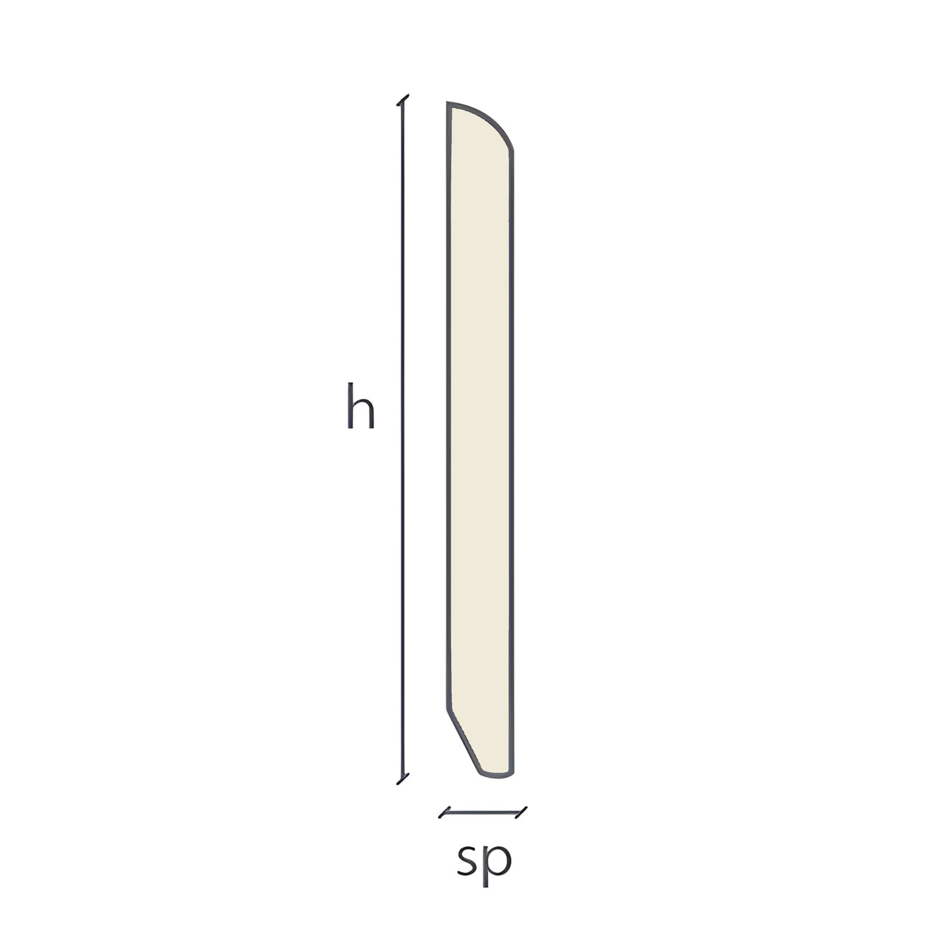 Battiscopa in legno impiallacciato 80X13mm finiture particolari (spazzolato, decapato, cera ecc.)