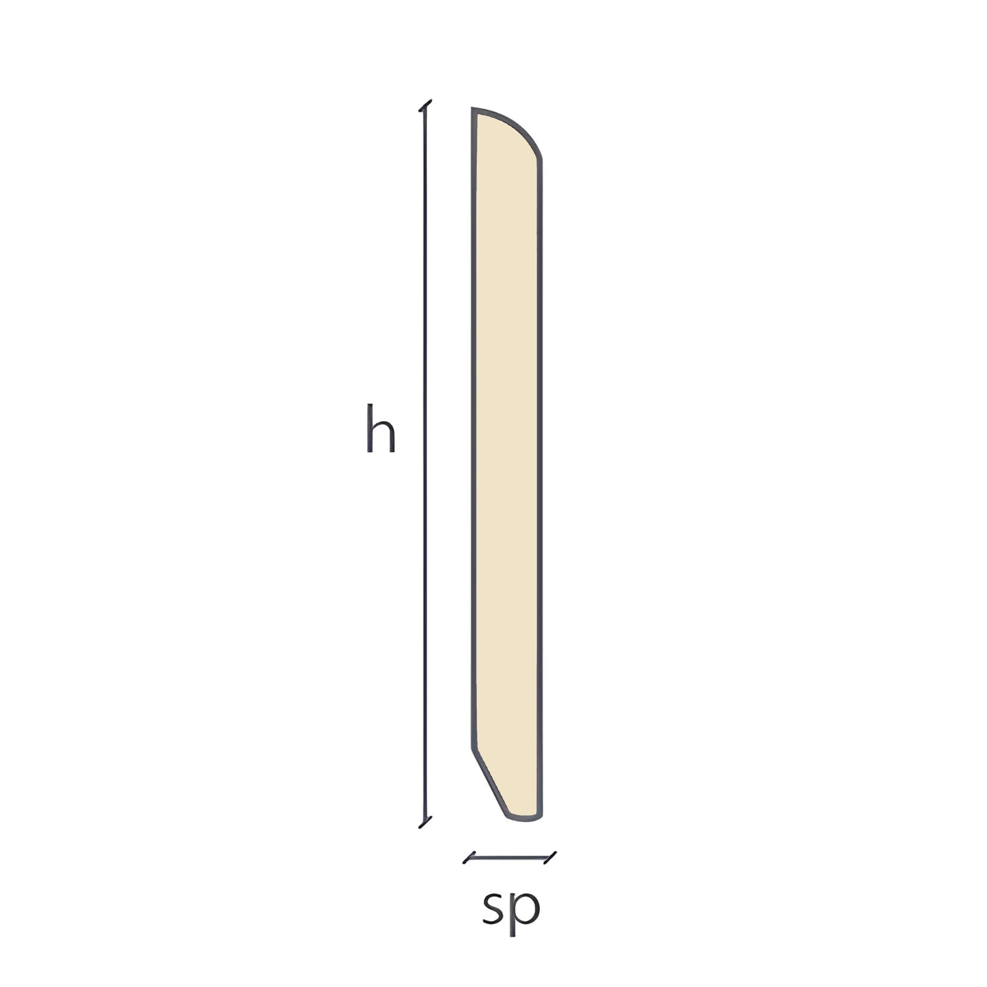 Battiscopa in legno impiallacciato 80X13mm finiture particolari (spazzolato, decapato, cera ecc.)