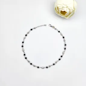 Black and Silver Eclipse Anklet