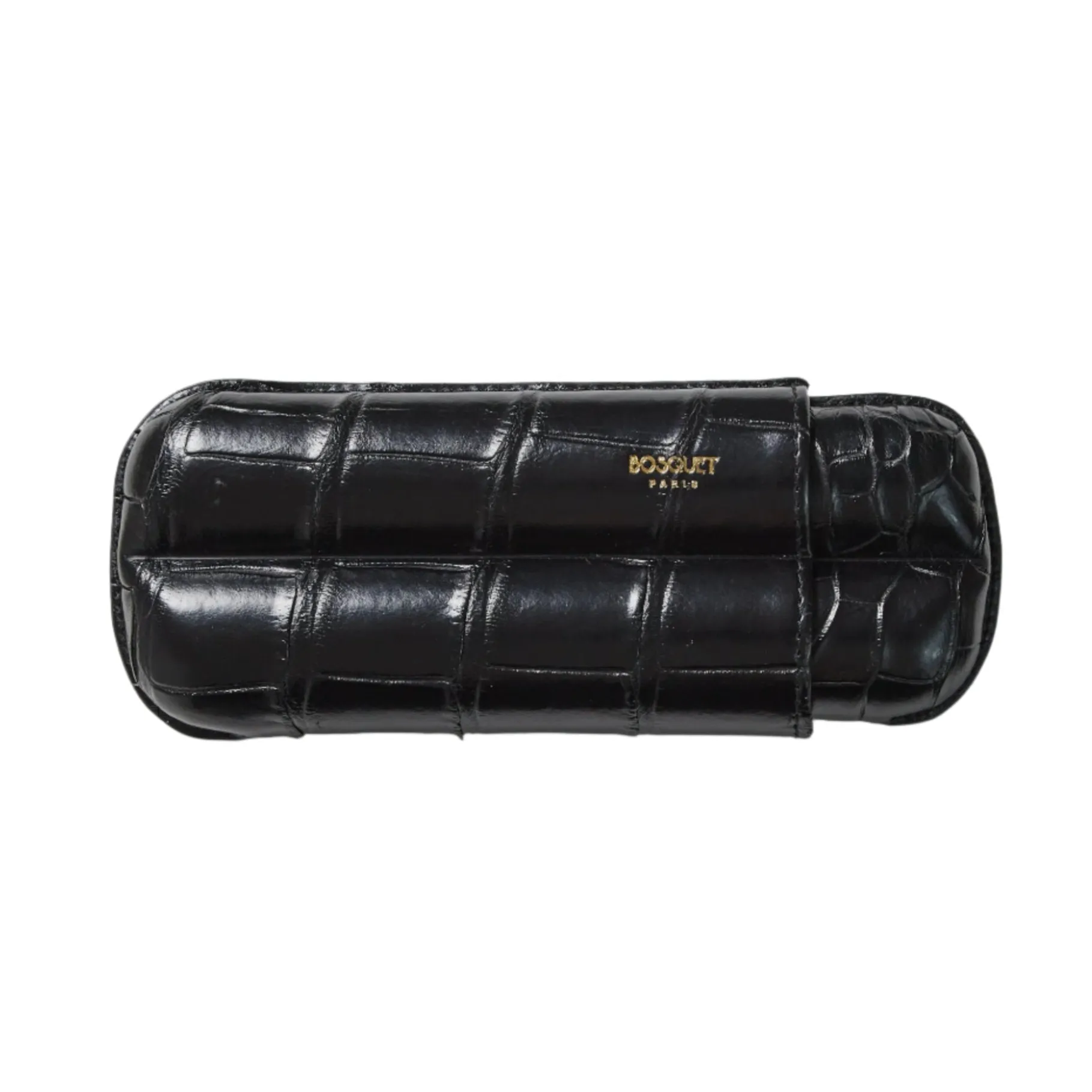 Bosquet Crocodile Cigar Case, Black