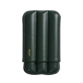 Bosquet Smooth Forest Green Cylindrical Leather Cigar Case