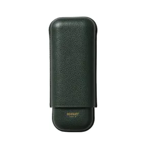 Bosquet Smooth Forest Green Leather Cigar Case