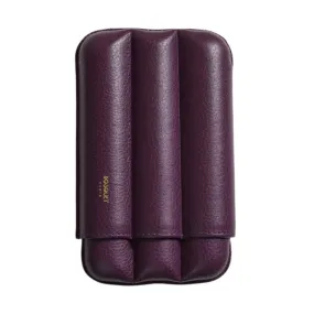 Bosquet Smooth Purple Cylindrical Leather Cigar Case