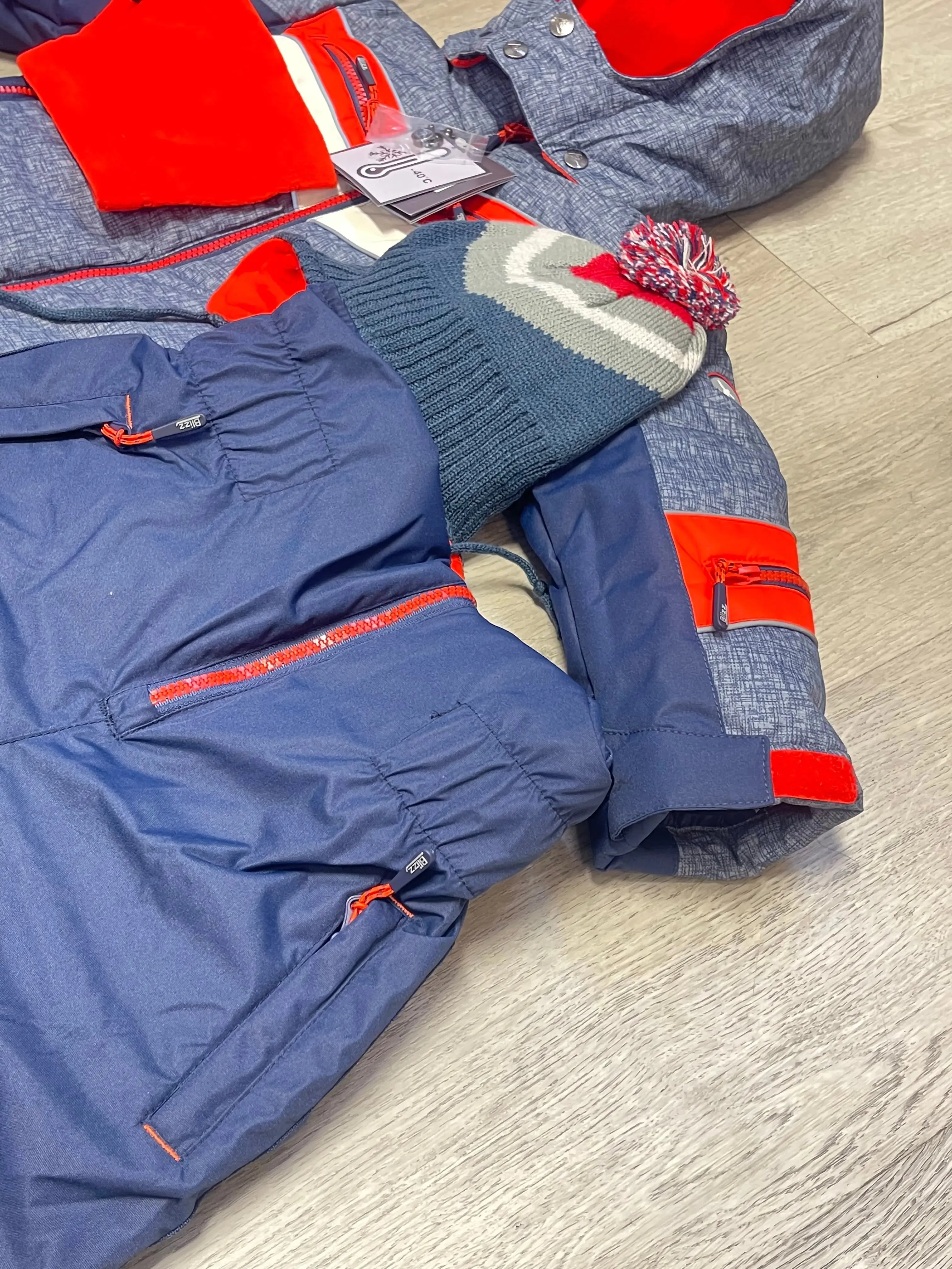 Boys Snowsuit 5 PCS Set - Red | Blizz