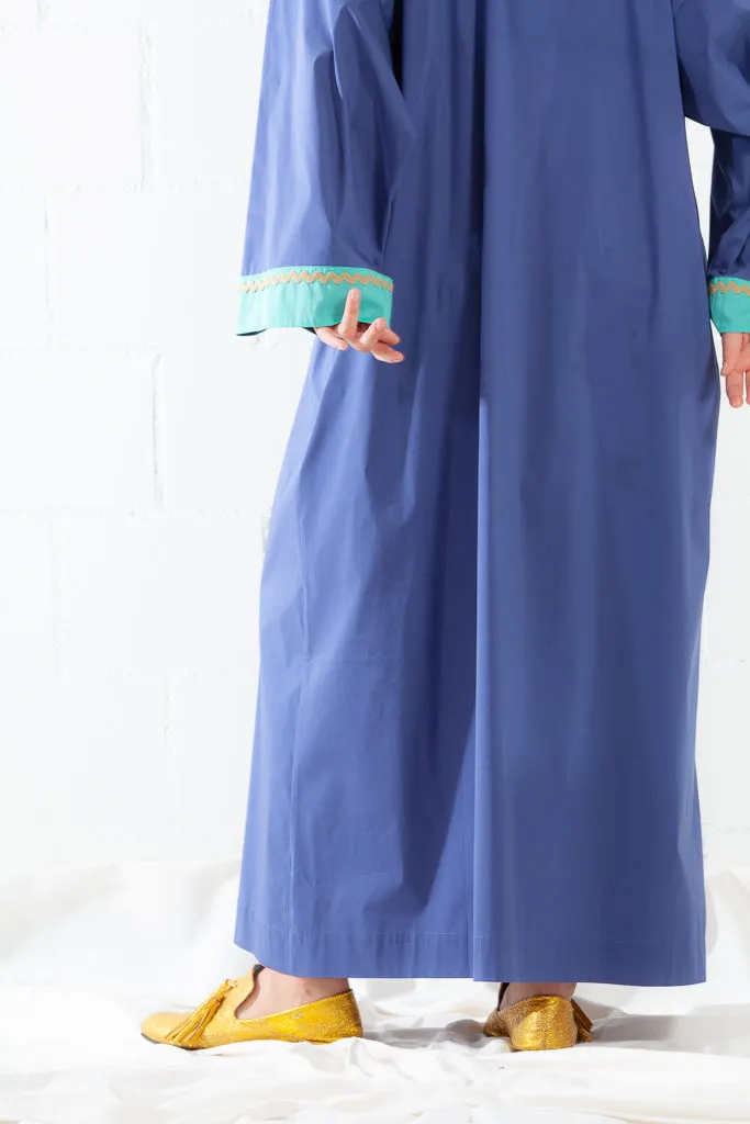 ByAdushka Al Khobar Cotton Blue Dress - Byadushka