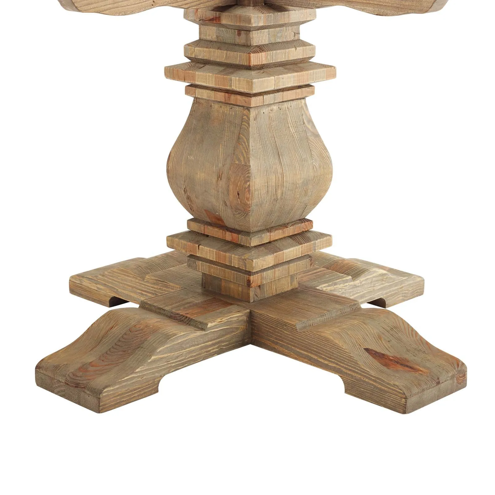 Column 47" Round Pine Wood Dining Table