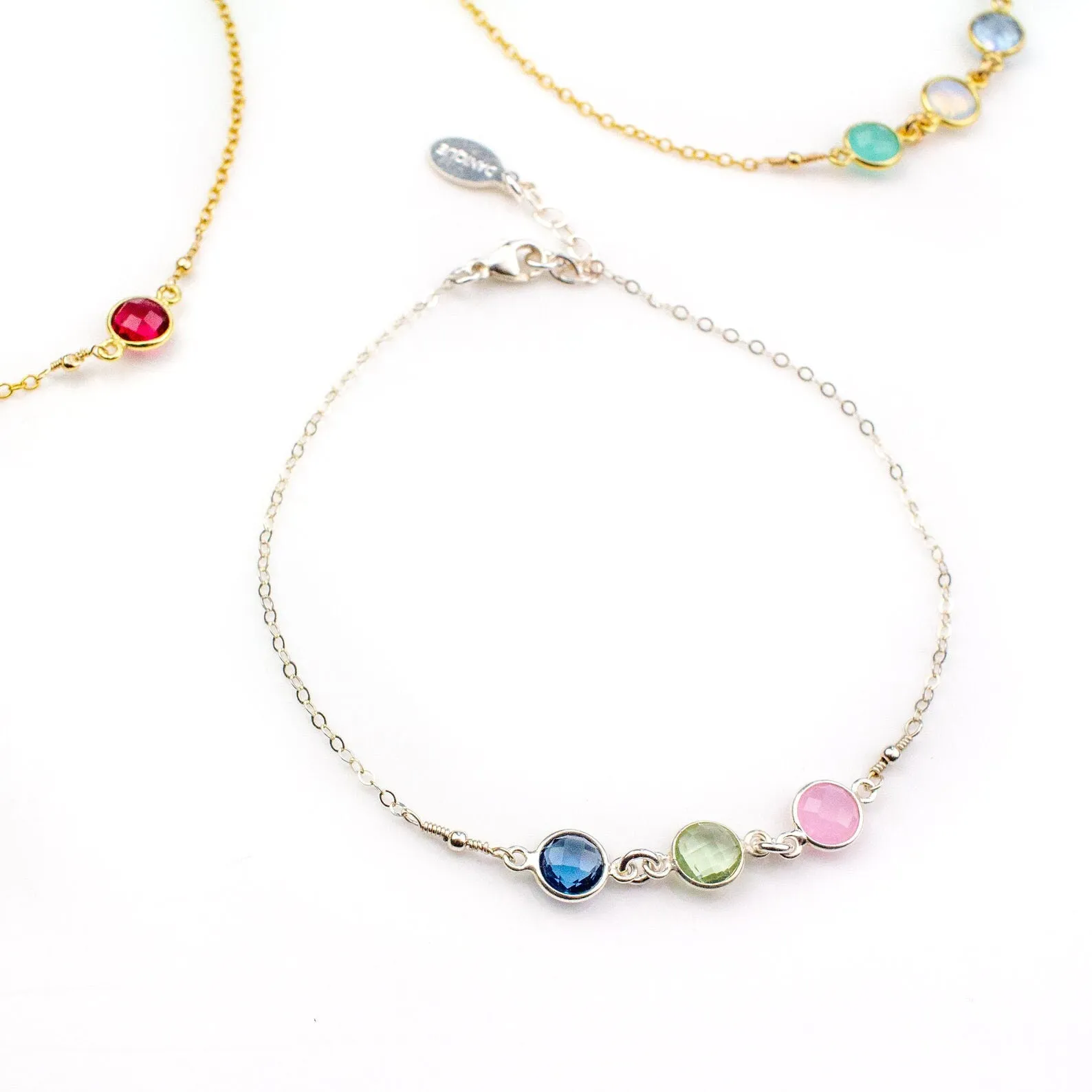 Custom Birthstone Anklet : Available in All Birthstones