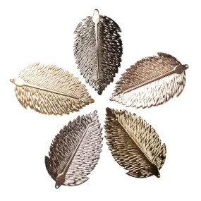 Designer Metal Art Leaf | Size : 140MM | 5Pcs