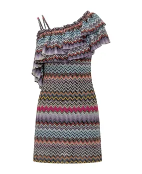 DS24SG40 Sleeveless zigzag print dress