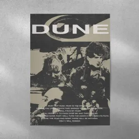 Dune Vintage Aesthetic Metal Poster