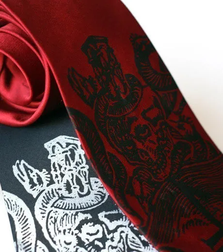 Ex Libris Necktie, Book Print Silk Tie