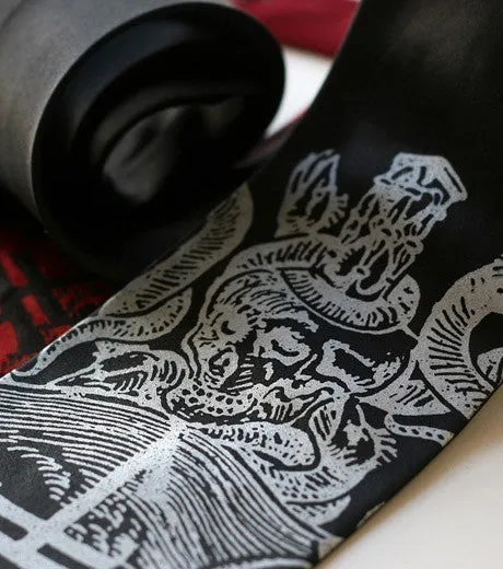 Ex Libris Necktie, Book Print Silk Tie