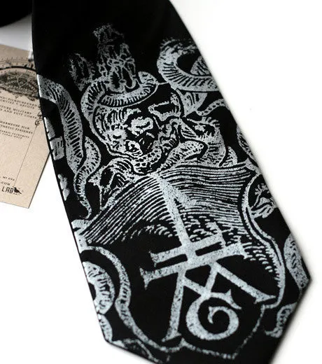 Ex Libris Necktie, Book Print Silk Tie