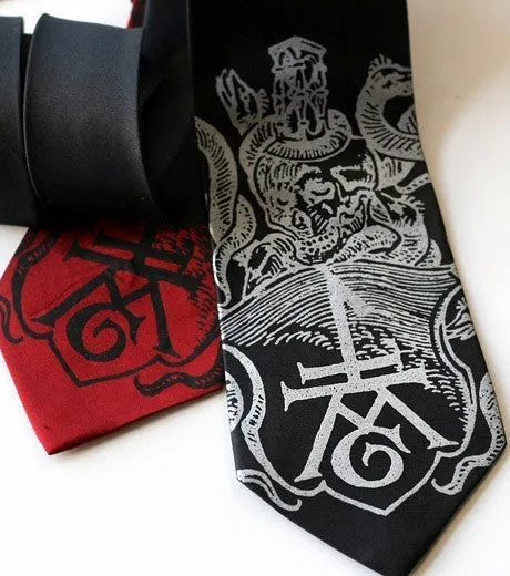 Ex Libris Necktie, Book Print Silk Tie