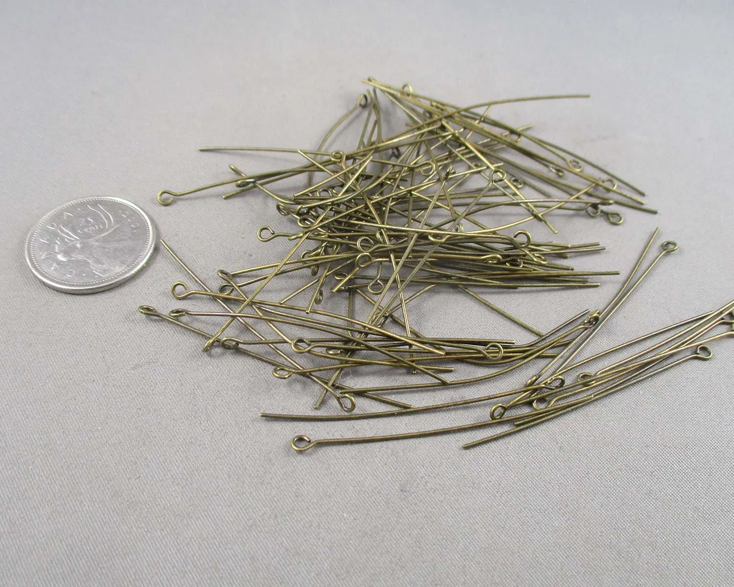 Eye Pins Antique Bronze Tone 0.7 x 50mm 80pcs (2369)