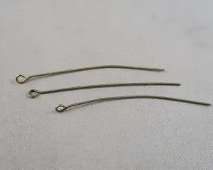 Eye Pins Antique Bronze Tone 0.7 x 50mm 80pcs (2369)