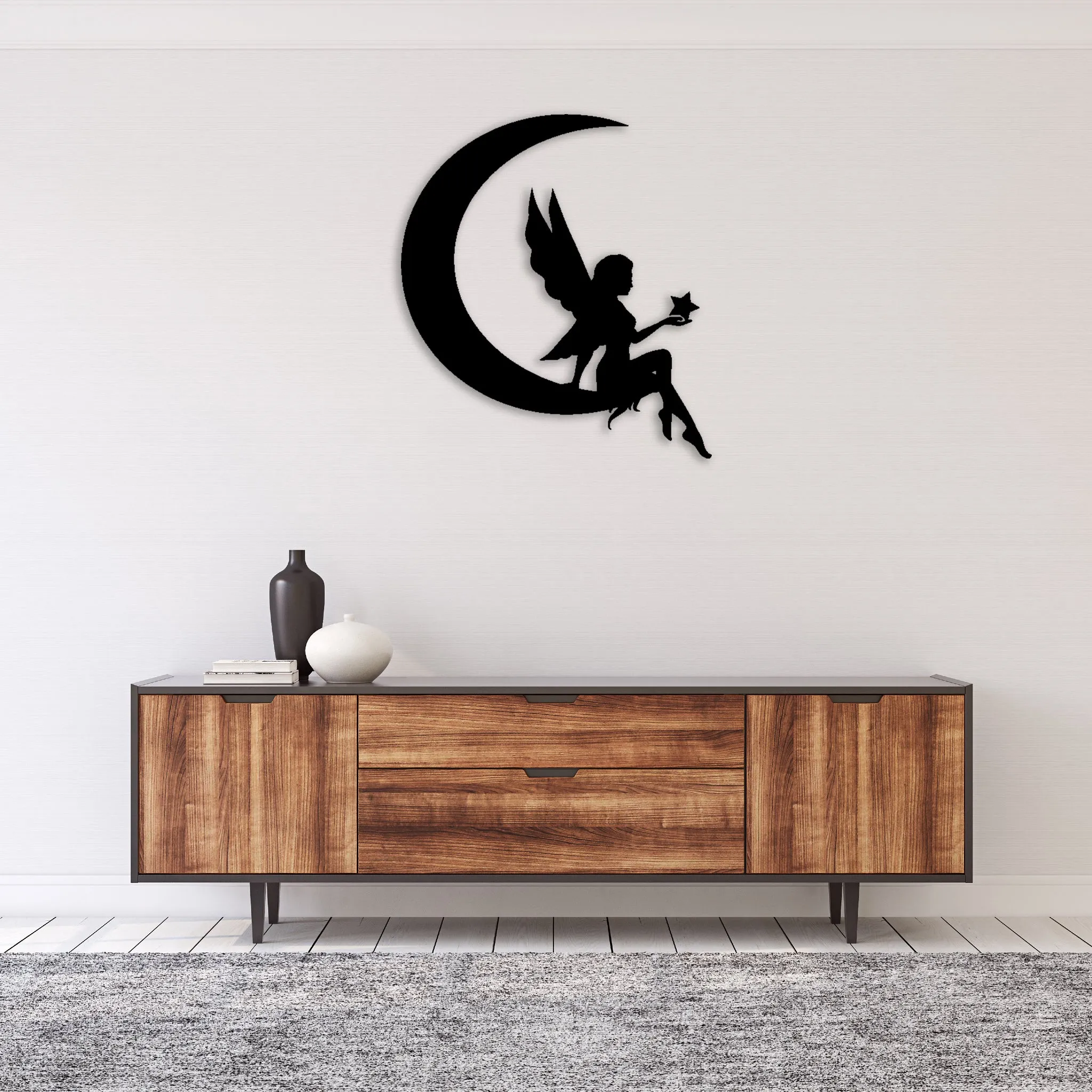 Fairy Moon - Metal Wall Art