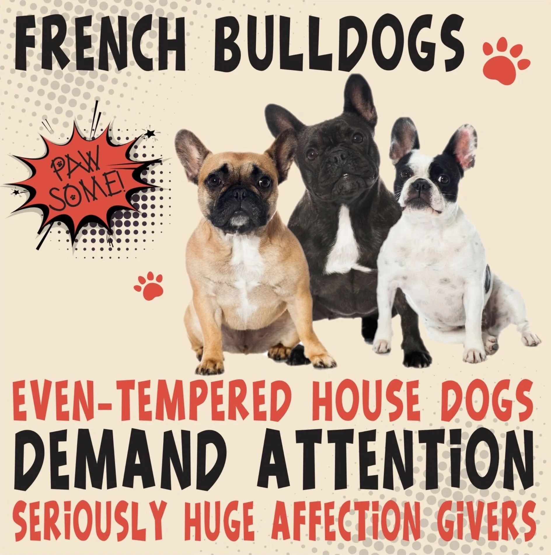 French Bulldog Metal Wall Sign