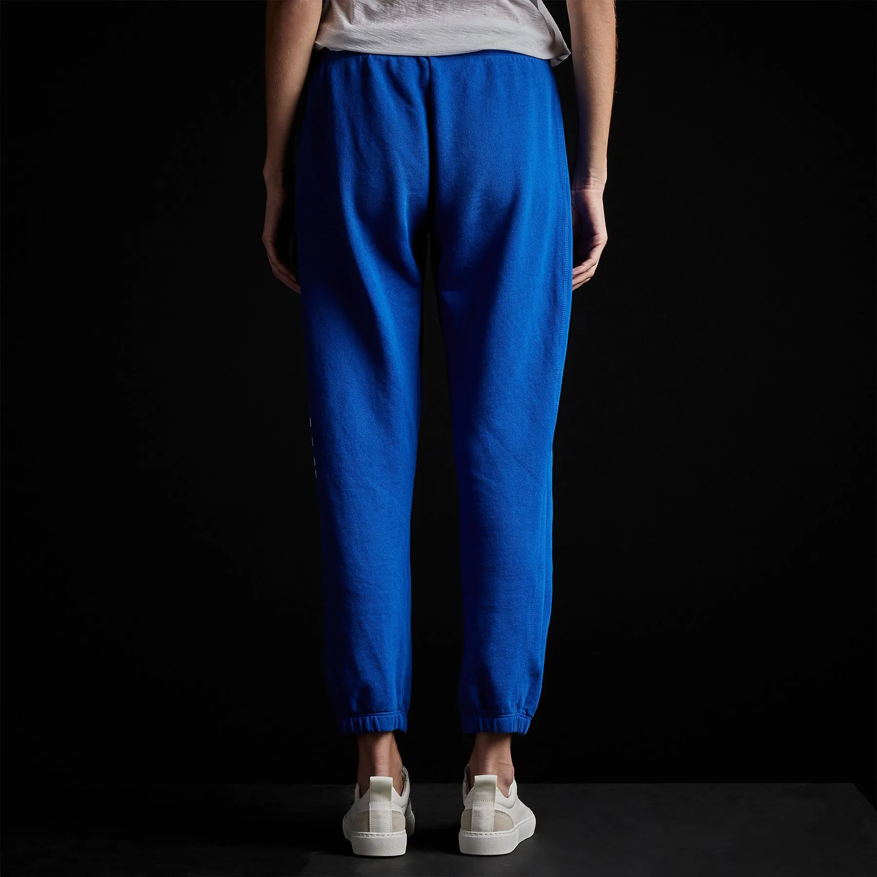 French Terry Sweatpant - Royal Blue/White